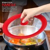 Modern Innovations Universal Pot Cover Lids for 7 to 12-Inch Cookware (Set of 2) - Red - 4 of 4