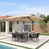 PURPLE LEAF Rectangle Patio Umbrella with Base Large Cantilever Outdoor Offset Umbrella with 360-degree Rotation for Garden Deck Backyard Pool - 2 of 4