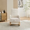 CAVINAS Rocking Chair with High Back Glider Rocking Chair with Retractable Footrest Armchair with Side Pocket - 4 of 4