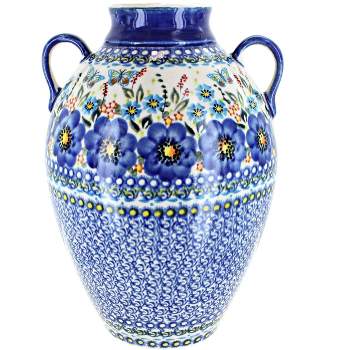 Blue Rose Polish Pottery 361 Vena Large Jug Vase