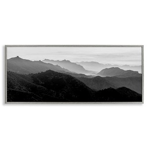 Stupell Industries Misty Sky Open Mountain Landscape Framed Giclee Art, Gray, 30" x 13" - 1 of 4
