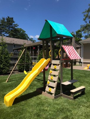 newport wooden swing set