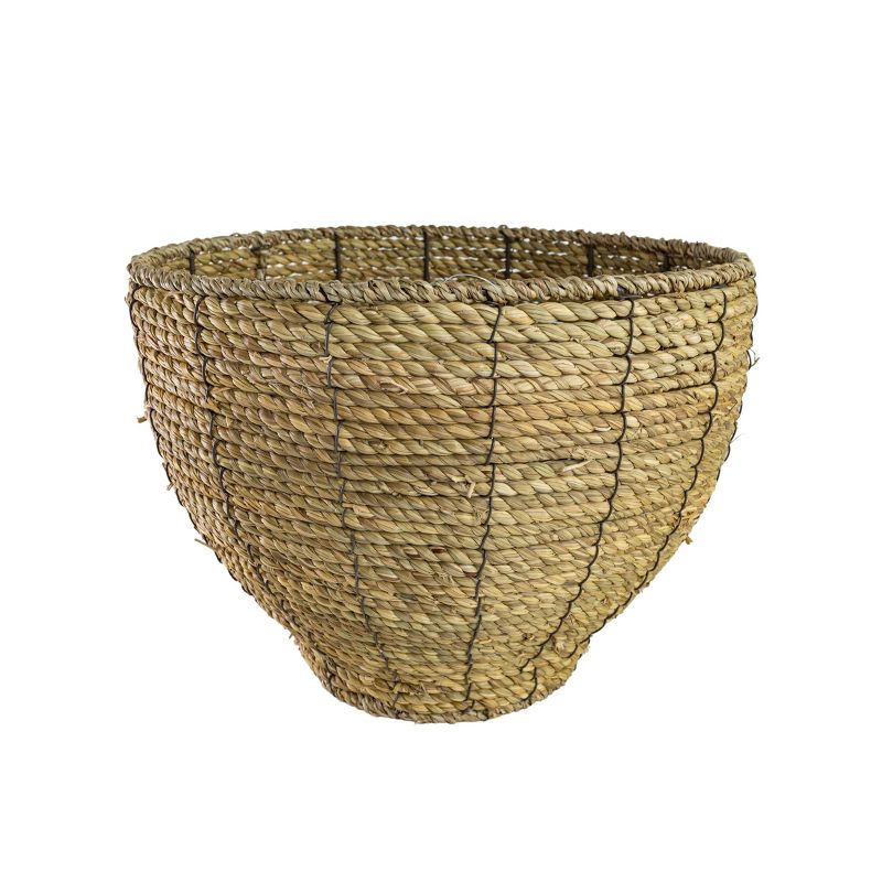 Small Dry Basket Planter Seagrass & Metal - Foreside Home & Garden, 1 of 7
