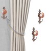 Unique Bargains Curtain Holdbacks Jade-inspired Hooks Iron Plastic 6.30"x2.24" 1 Pair - 2 of 4
