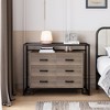 Garvee 6 Drawer Chest, Wood Drawer Dresser with Steel Frame & Tempered Glass Top, Storage Tower Clothes Organizer for Bedroom, Living Room - 4 of 4