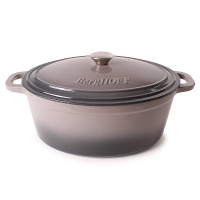BergHOFF Neo 8Qt. Cast Iron Oval Dutch Oven, Matching Lid