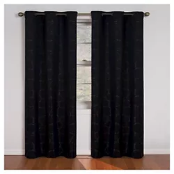 1pc Blackout Thermaback Meridian Window Curtain Panel - Eclipse