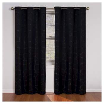 1pc Blackout Thermaback Meridian Window Curtain Panel - Eclipse