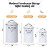 Kitchen Canisters Set, 3 Pcs Vintage Food Storage Containers with Airtight Lids - Farmhouse Coffee Tea Sugar Jars for Countertop - 2 of 4