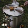 GasOne 36 qt. Stainless Steel Stock Pot with Lid and Basket with Reinforced Bottom Heavy-Duty for Deep Frying, Turkey Frying, Seafood Boil - 2 of 4