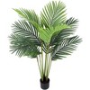 Wikineon Fake Palm Trees 4 Ft Artificial Tropical Silk Plant-Tall Faux Faux Areca Palm Plants,Tall Artificial Plants Indoors and Outdoors in Pot - 3 of 4