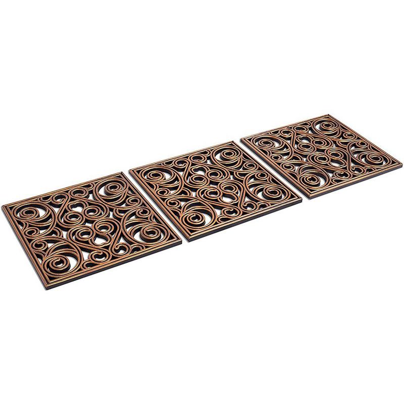 BirdRock Home Rubber Stepping Stone Tiles - 12 x 12" - Set of 3 - Copper, 1 of 6