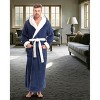 ADR Men's Robe, Plush Fleece Hooded Bathrobe Man, Long Warm Cozy Bath Robe Man - 2 of 4