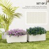 2 Pack 20 Inch Railing Flower Pots, Hanging Flower Pots with Hooks, Drainage Holes for Fence, Rattan Look - 4 of 4