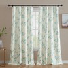 HLC.ME Jasmine Floral Patterned Window Rod Pocket Curtains - Light Blocking Darkening Window Panels, Set of 2 - 2 of 4