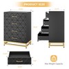 Narrow Chest of Drawers, Small White Cabinet with Handles , Table for Bedroom, Hallway, Living Room, Multifunctional Space-Saving - 4 of 4