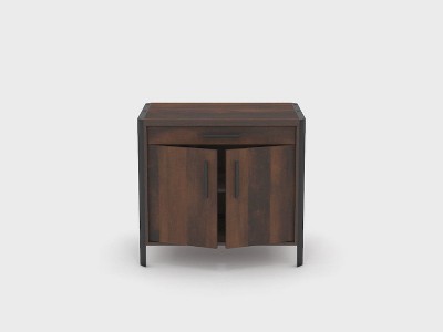 Barrel Oak 2-Door Office Credenza with Adjustable Shelving