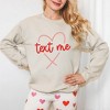 Simply Sage Market Women's Graphic Sweatshirt Text Me Heart - 2 of 4