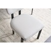 Lyngins Modern Dining Chairs with Curved Backrest,Upholstered Kitchen Chairs Set of 2 with Metal Legs,Polyester Chairs for Dining Room,Kitchen - 4 of 4