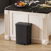 FDW Step-On Trash Can with Lid 13 Gallon 50 Liter Capacity for Kitchen Garbage Can Silent Slow Descent Lid with Foot Pedal and Shockproof Design for - 2 of 4