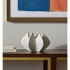 HomeRoots 9" Cream Sculptural Ceramic Table Vase - 2 of 4