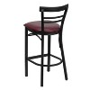 Emma and Oliver 2 Pack Two-Slat Ladder Back Metal Restaurant Barstool - 3 of 4