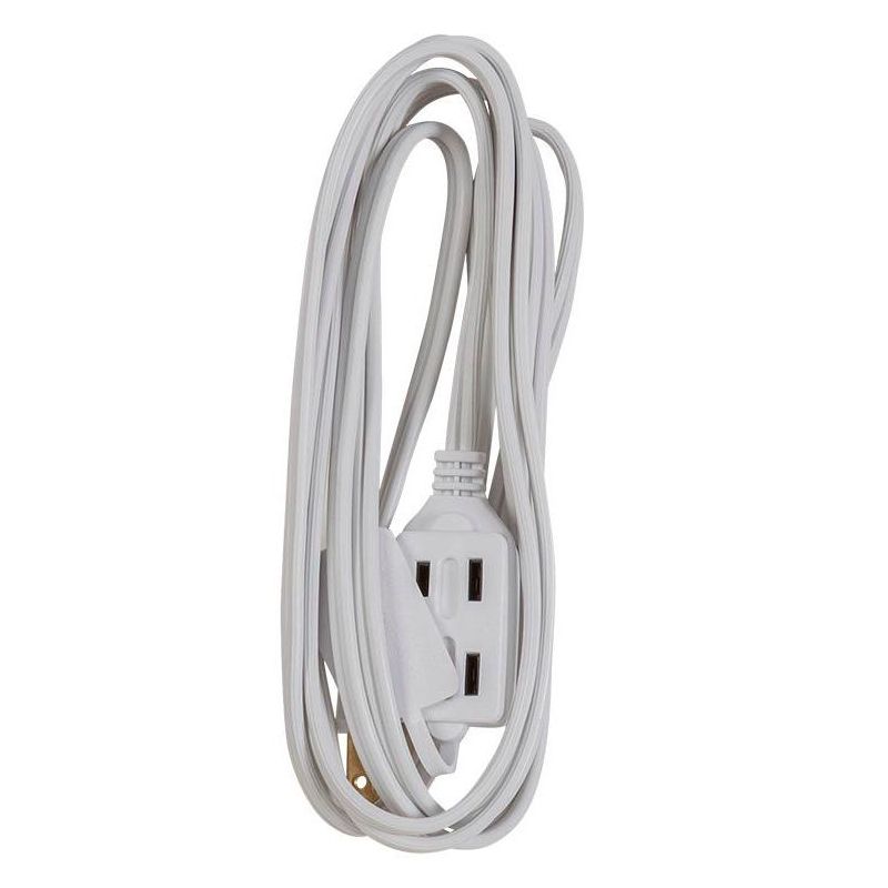 Monoprice Power Cords Extension Cord - 6 Feet - White | 16AWG 3-Outlet Polarized NEMA 1-15 Indoor, 13A/1625W, 1 of 4