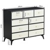 Mid-Century Modern Sideboard Decorative Storage Cabinet, CENGHU Side Table with 9 Drawers, Bedside Table for Living Room, Kitchen, Bedroom, Hallway - 2 of 4