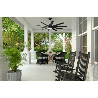 Overton Matte Black 72" 10-Blade Ceiling Fan with LED Light
