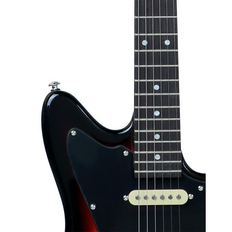 Monoprice Offset OS20 Classic Electric Guitar - Sunburst, With Gig Bag, Two Single Coils and a Humbucker - Indio Guitars, 5 of 7