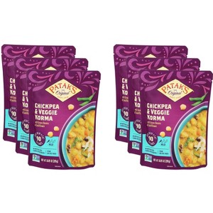 Pataks Meal Ready To  Eat Korma Chickpea - Pack of 6 - 10.05 oz - 1 of 2