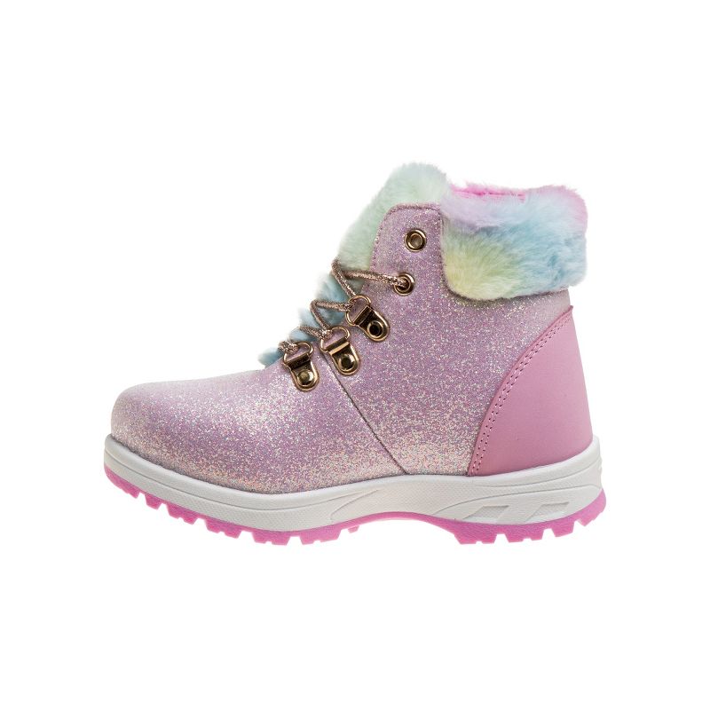 Avalanche Girls' Combat Hiker Boots: Kids' Ankle Boots, Warm Low-Heel Short Booties, Winter Snow Boots with Anti-Slip Outsole (Little Kids/Big Kids), 2 of 8