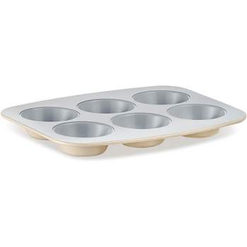Bakken Swiss 6-Cup Cake/Muffin Pan Set - Aluminized Steel with Ceramic Non-Stick Coating - Proper Size for Versatile Baking
