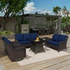 UPTION 7-Person Seating Group With Fire Pit And Cushions - 4 of 4