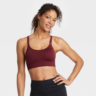 Women&#39;s Medium Support Seamless Cami Bra - All in Motion&#8482; Garnet Red L