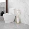 BWE Freestanding Stainless Steel Toilet Paper Holder with Top Storage Shelf - 2 of 4