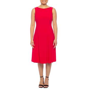 Tiana B. - Solid Ity Fit And Flare Midi Dress