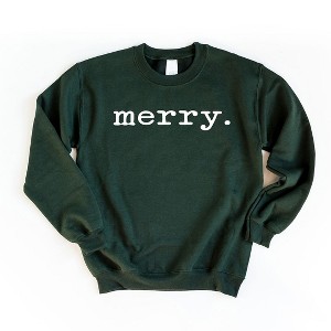 Simply Sage Market Women's Graphic Sweatshirt Merry Typewriter - 1 of 2