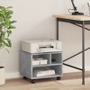 Aghana Digitals Mobile Engineered Wood Printer Stand with Lockable Wheels, Concrete Gray - - 3 of 4