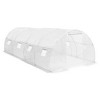 vidaXL Greenhouse White PE mesh fabric, galvanized steel 145.3ft² - 2 of 4