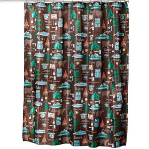 The Lakeside Collection Campsite Bathroom Collection - Shower Curtain 1 Pieces - 1 of 3