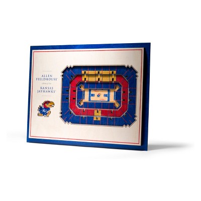 NCAA Kansas Jayhawks 5-Layer Stadiumviews 3D Wall Art