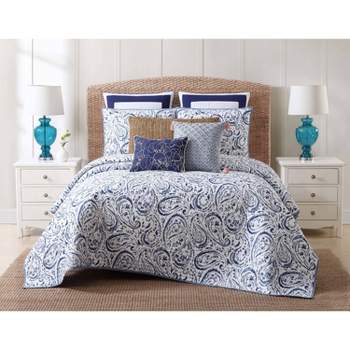 Indienne Paisley Quilt Set Navy/White - Oceanfront Resort