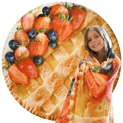 Holiday Couch Throw Blanket for Kids, Food Blanket and Fruit blanket, Fuzzy Cozy Blanket Throw, Gift for Kids - Catalonia