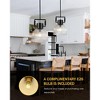 CityFurn 1-Light Modern Kitchen Island Bowl Pendant Light with Stripped Glass - 3 of 4