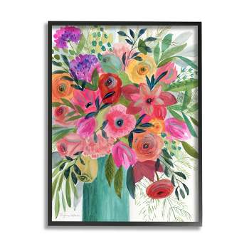 Stupell Industries Bold Red & Pink Mixed Bouquet Framed Giclee Art