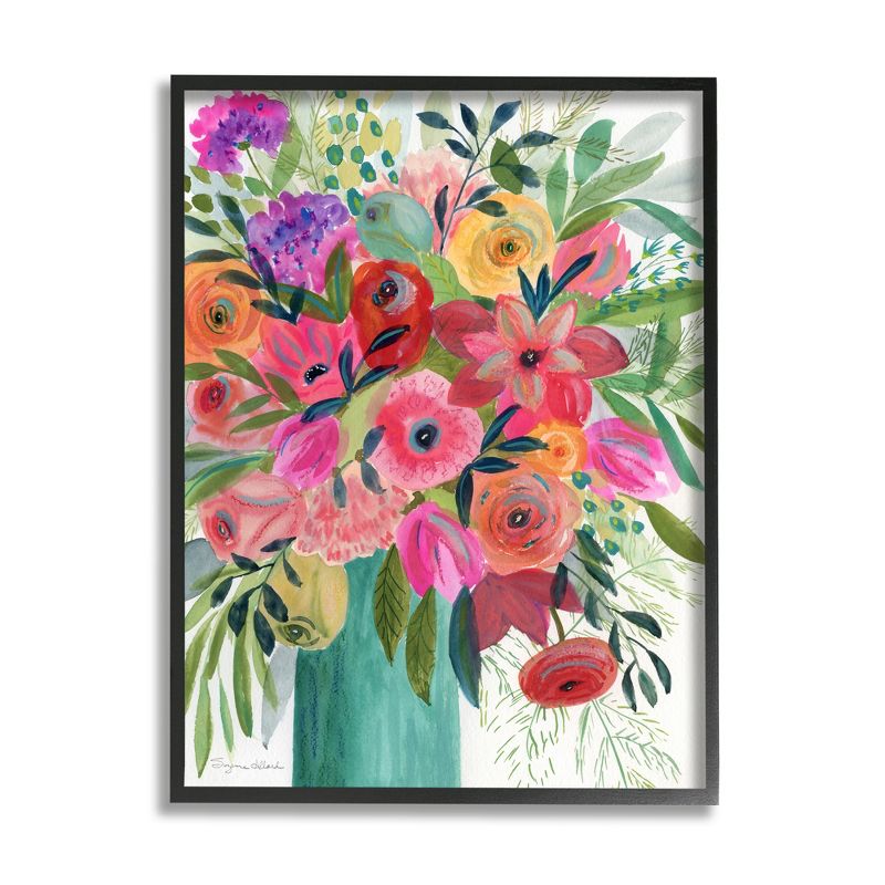 Stupell Industries Bold Red & Pink Mixed Bouquet Framed Giclee Art, 1 of 6