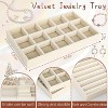 12-Piece Stackable Velvet Jewelry Trays with Removable Dividers, Drawer Organizer for Earrings, Necklaces & Rings - 2 of 4