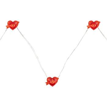 Northlight 20-Count Valentine's Day Heart and Arrow LED Fairy Lights, 6.25ft, Copper Wire