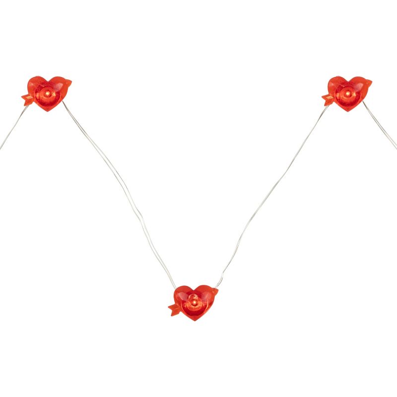 Northlight 20-Count Valentine's Day Heart and Arrow LED Fairy Lights, 6.25ft, Copper Wire, 1 of 7